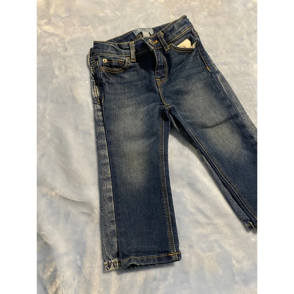 Baby Gap Toddler Jeans Lot 2T 18-24M Skinny Straight Blue Denim Distressed Kids